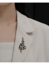 BLACK SNAKE BROOCH thumbnail