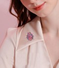 PINK LADY BUG BROOCH thumbnail