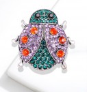 GREEN LADY BUG BROOCH thumbnail