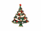 GOLDFINGER GREEN CHRISTMAS TREE BROOCH thumbnail
