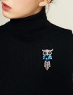BLUE OWL BROOCH thumbnail