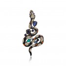 BLACK SNAKE BROOCH thumbnail