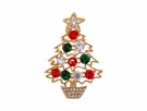 GOLDFINGER CHRISTMAS TREE BROOCH thumbnail